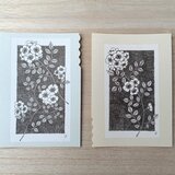 ポストカード「blossom-野ばら-（うすグレーとベージュ色）」の画像