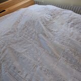 ♥️受注制作♥️375枚の♡ランダムパッチワークカバー♥️フレンチスタイル♥️★150✕260★の画像