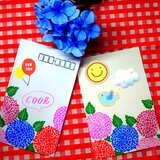 消しゴムはんこ「あじさい・アジサイ・紫陽花③」2個の画像