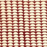 インド ブロックプリント生地 [50cm単位切り売り] Bagruセミサークルレッド 幾何学 半円 IF0255の画像