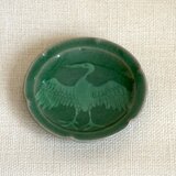 輪花皿（青磁 鳥a）