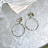 Y1121-ヴィンテージイヤリング U.S.A. 1980s Silver Tone Twist Foopsの画像