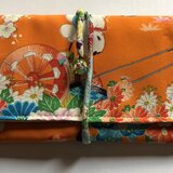８２３３　女の子の着物で作った和風財布・ポーチの画像