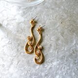 PA332-【 AVON 】エイボン・ヴィンテージピアス  "Melody Dangle"  Rhinestonesの画像
