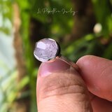 12.5号   春色淡いピンクトルマリン シルバーリングの画像