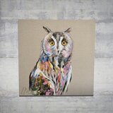 owl / フクロウ　１メートル正方形作品の画像