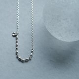 ミックス チェーン ネックレス シルバー925の画像