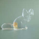 Royal Krona / Lisa Larson リサ・ラーソン / クリスタルガラスのオブジェ キツネ No.5740の画像
