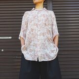 ペイズリイー柄・柔らかいXLハーフスリーブシャツ【gri:n ai】の画像