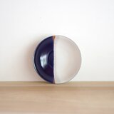 ソース皿・小・white & darkblueの画像