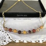 Teżor：ムーアカイトとヴィンテージビーズの首飾り　 [ Mookaite Necklace ]の画像