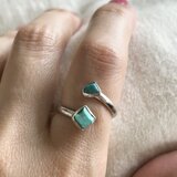フリーサイズリング・ターコイズ②の画像