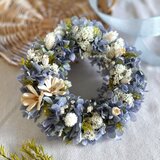 雨上がりの紫陽花リースの画像