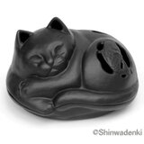 南部鉄器 置物 アロマ 香炉 蚊遣り 猫 日本製の画像