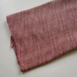 手織りコットンストール・・牡丹色の葉っぱの画像