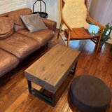 【3日以内発送】どっしり ベンチ 長椅子 椅子 センターテーブル 腰掛け 幅74 奥行40 高さ42cmの画像