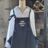 【背中がかわいい】エプロンドレス：ネイビー：ミリタリー【0610】の画像