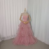 ピンク キャミソール カラードレス プリーツスカート お色直し 結婚式 披露宴の画像