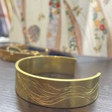 バングル「流」手彫りバングル（真鍮）の画像