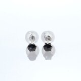 Pt900 ブラックダイヤモンドピアス　計0.3ct　の画像