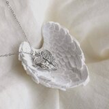 【セット販売】翼モチーフのコフレボックス B ■  フラットデザイン 翼ペンダント × 小物入れ プチサイズの画像