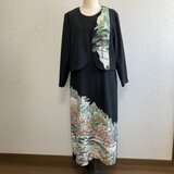 No.149ノースリーブワンピースとボレロ13号L〜L L留袖着物リメイクの画像