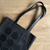 ラフバッグレギュラーサイズ　レザードット　ブラックの画像