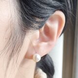 【K14GF】小粒ホワイト系 ケシバロックパール ピアス シンプル フォーマル 仕事にちょうどの画像