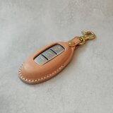 NISSAN　日産　スマートキーケース　ナスカンタイプ　栃木レザー【名入れ無料・選べる革とステッチ】　手縫い　本革の画像
