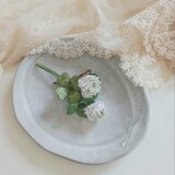 染め布花☆四つ葉のクローバーとしろつめくさのコサージュの画像