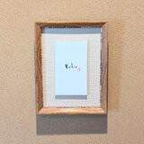 天然木　無垢　桑材　ボックス型額縁　外寸23×17.6㎝　正倉院復元織裂地アクリル抑えの画像