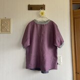 リネンの切り替えリブプルオーバーバイカラーのコピーの画像