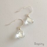 Silver925☆シルバーホイル クリスタルクォーツ ピアスの画像