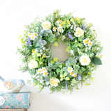 パステルカラーのグリーンリース