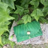 本革　葉っぱ　どんぐり　コナラ　ミニ　財布の画像