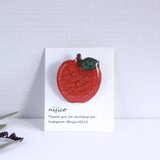真っ赤なりんごブローチ♪の画像