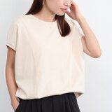 体のラインを拾わない ドルマンスリーブT　エクリュ　0517IVの画像
