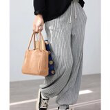 【柔らかいヌメ革】トートバッグミニスクエアバッグ｜手提げに便利な上品デザインの画像