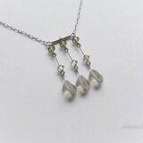 クリスタルフリンジ·ネックレス / スモークカーキの画像