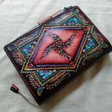 ほぼ日手帳対応　牛革文庫サイズ手帳　刻印＆拭き染め　の画像