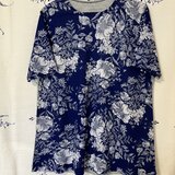 前後異素材の半袖チュニックの画像