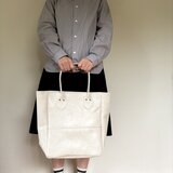 特別Ver. タンニンなめし ビンテージ キャリーオールバッグ レザーバッグ トートバッグ A4  牛革 ホワイトの画像