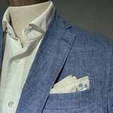 【受注製作】花刺繍ポケットチーフ｜名もなき花の物語｜ハンドロール仕立て・メンズギフト・父の日・ プレゼント