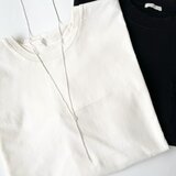 夏新作　Y字ビーズネックレス　大人モノトーン　クリア　シンプルアクセサリー　