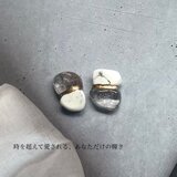 ハウライトトルコ×ガーデンクォーツ 金継ぎピアス｜心を穏やかに整える天然石ジュエリーの画像