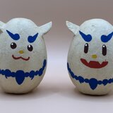 月桃subariシーサー張り子濃縹〜こきはなだ〜（左：女の子）の画像