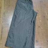 麻のワイドパンツ（カーキグリーン）の画像