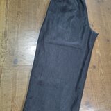 麻のワイドパンツ（墨黒）の画像