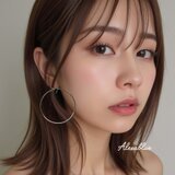 クラシック・シルバーラージフープピアス BIG フープ ピアス 大きめフープピアス ステンレススチール 大ぶりピアスの画像