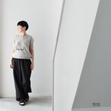 フレンチスリーブVネックニット：グレー［NT43FSGY］の画像